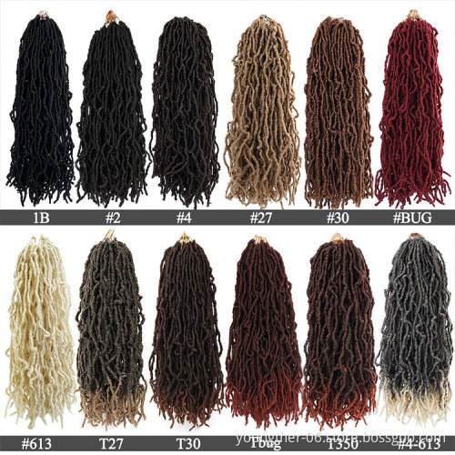 Wholesale Faux Locs Crochet Hair Packs New locs Synthetic Braiding Hair Braids Extensions  New soft Faux Locs